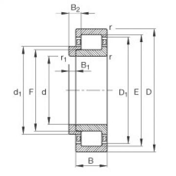 Bantalan NJ2207-E-TVP2 + HJ2207-E FAG