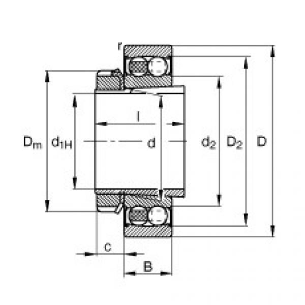 Bantalan 2211-K-2RS-TVH-C3 + H311 FAG #1 image